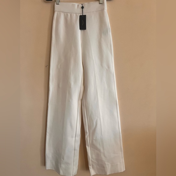 NWT $225 Rag & Bone Ivory Irina Ponte Wide leg Pants Size XXS - Picture 9 of 13